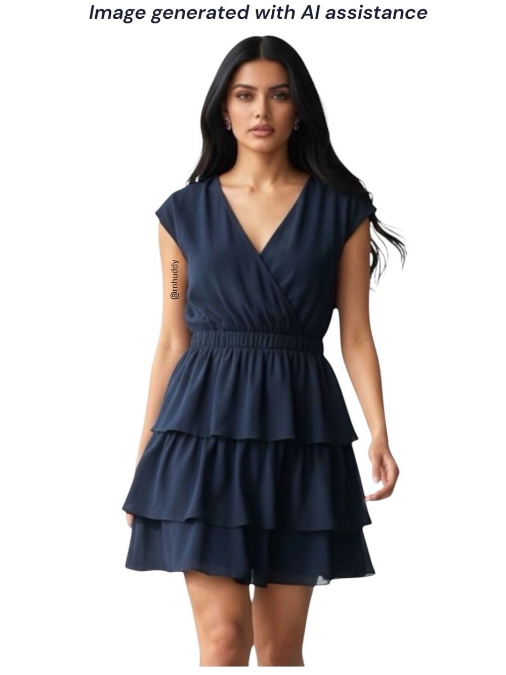 J. Crew’s Point Sur size 10 navy surplice ruffle dress